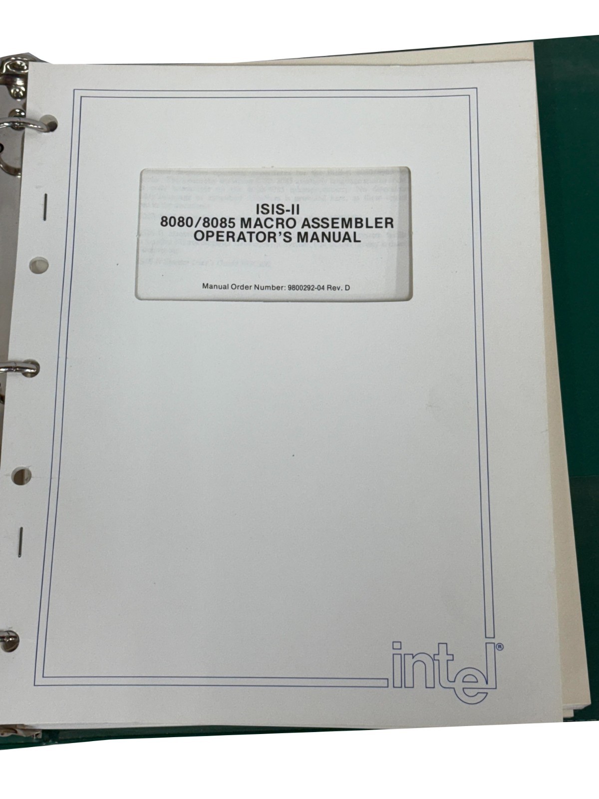 Intel 8080/8085 Assembly Language Macro Floating Point Manuals Plus More