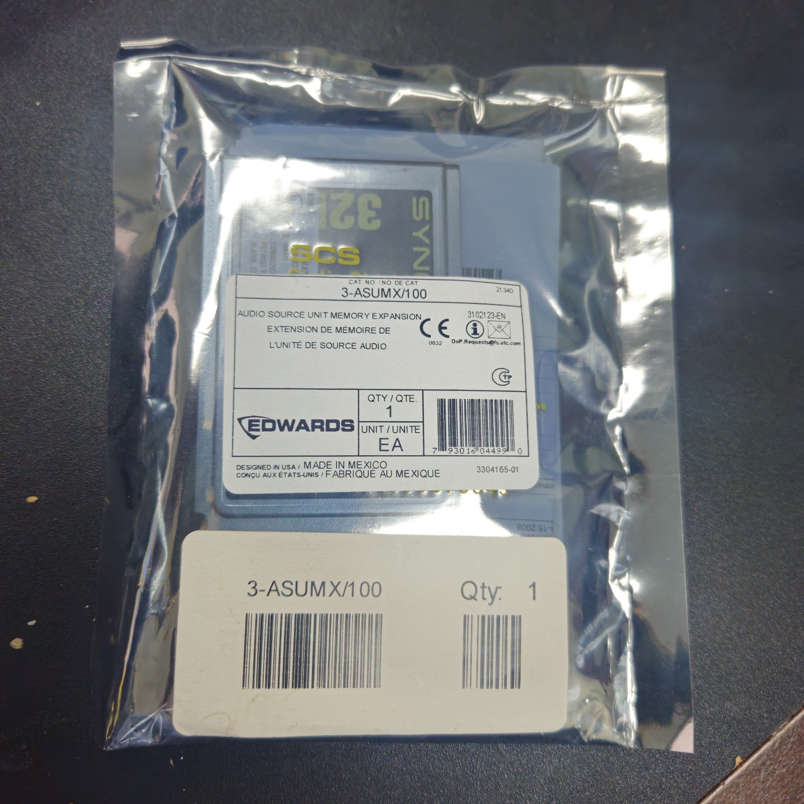 3-ASUMX/100 Voice Message Expansion Card for EST-3 100 Minute Capacity