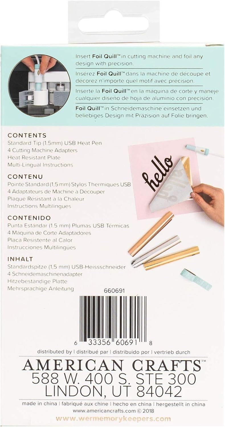 We R Memory Keepers Foil Quill Standard Tip Pen, Make Custom White,