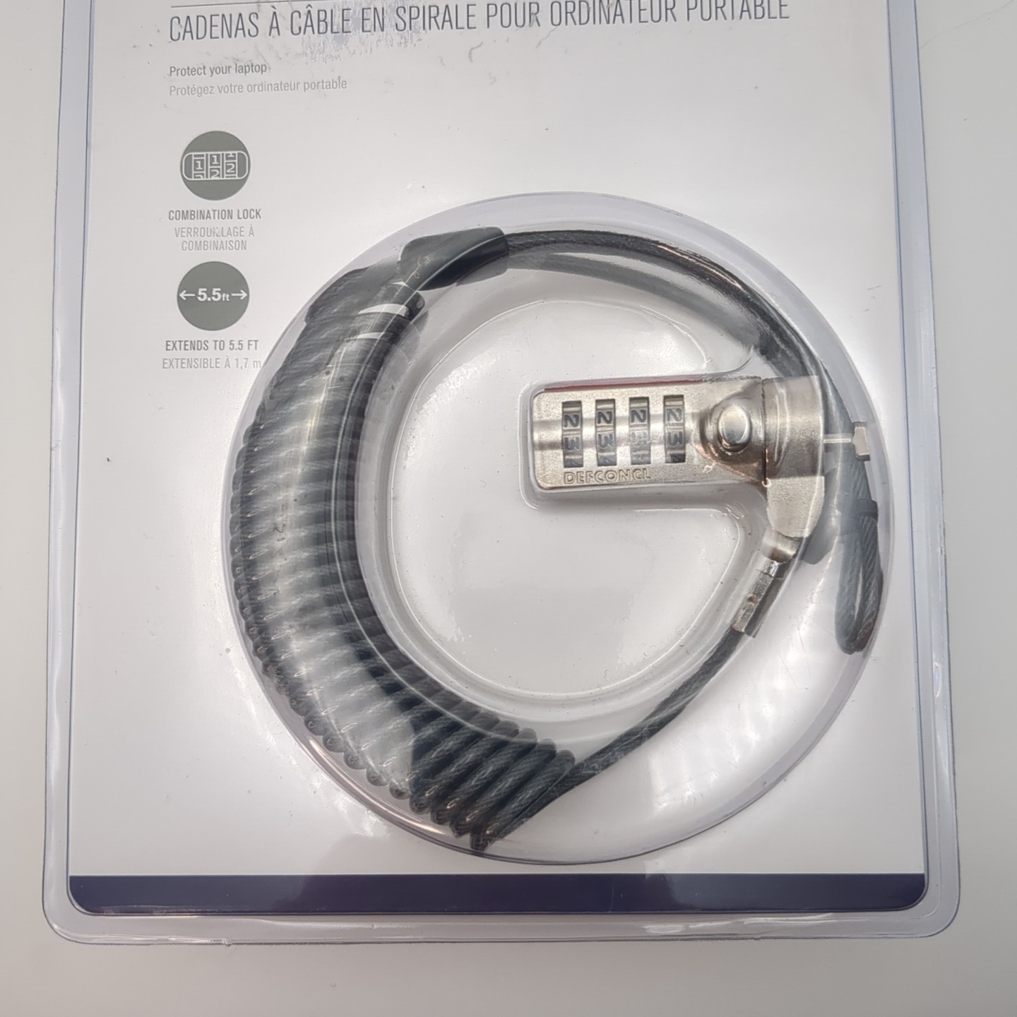 Targus Laptop DEFCON Combination Coiled Cable Security Lock PA417UCCL