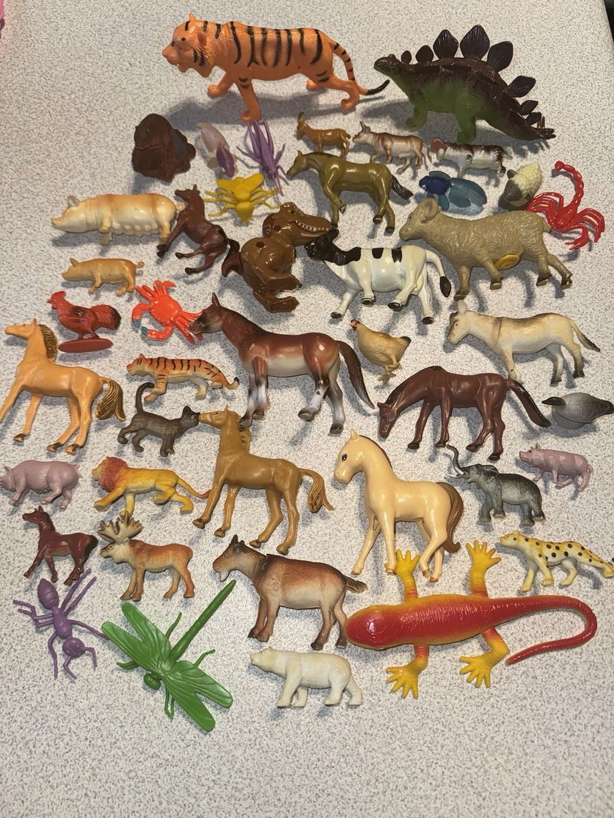 Huge Lot Small Medium Plastic Farm Animals Cows Pig Goose Sheep Horse & More