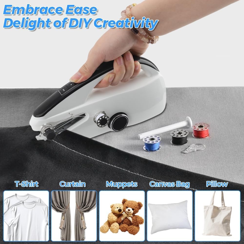 Handheld Sewing Machine Mini Electric Handy Sewing Machine Quick Portable