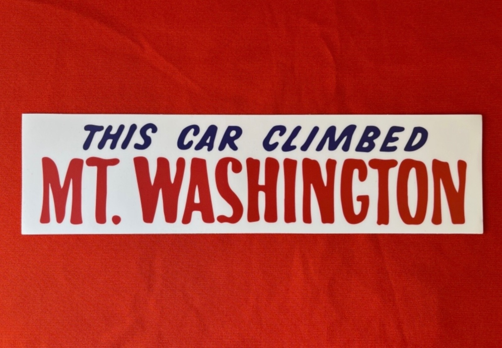THIS CAR CLIMBED MT. WASHINGTON BUMPER STICKER NEW HAMPSHIRE MOUNT NH NEW UNUSED