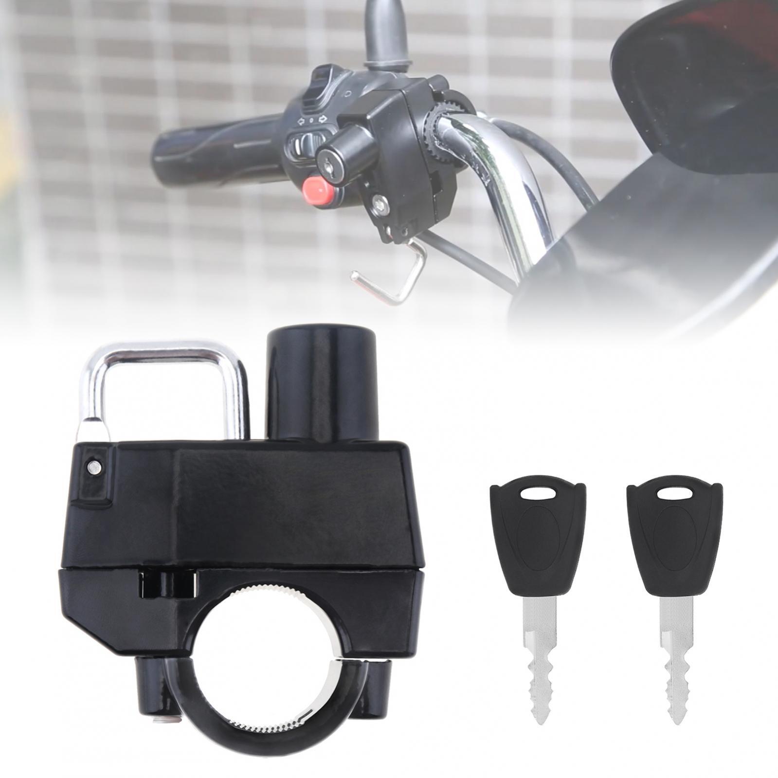 Universal Motorcycle Helmet Lock Anti-Theft Helmet Safety Lock Metal 22mm-25mm