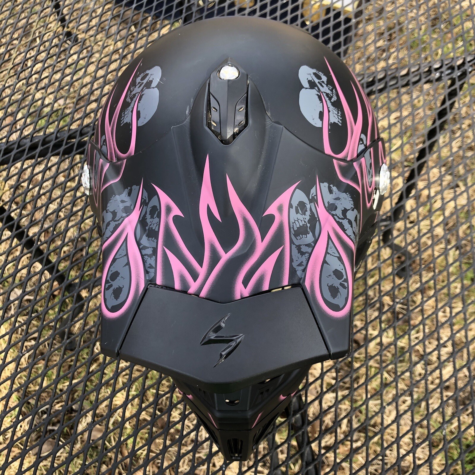 Spitfire Pink Muerte Gloss Black Helmet size small youth. sheed2