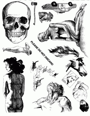 Unmounted Rubber Stamp Plate, Unmounted/Uncut Pink Rubber Stamps