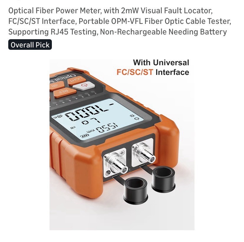 Vandesail Portable Fiber Optic Cable Tester Model OPM
