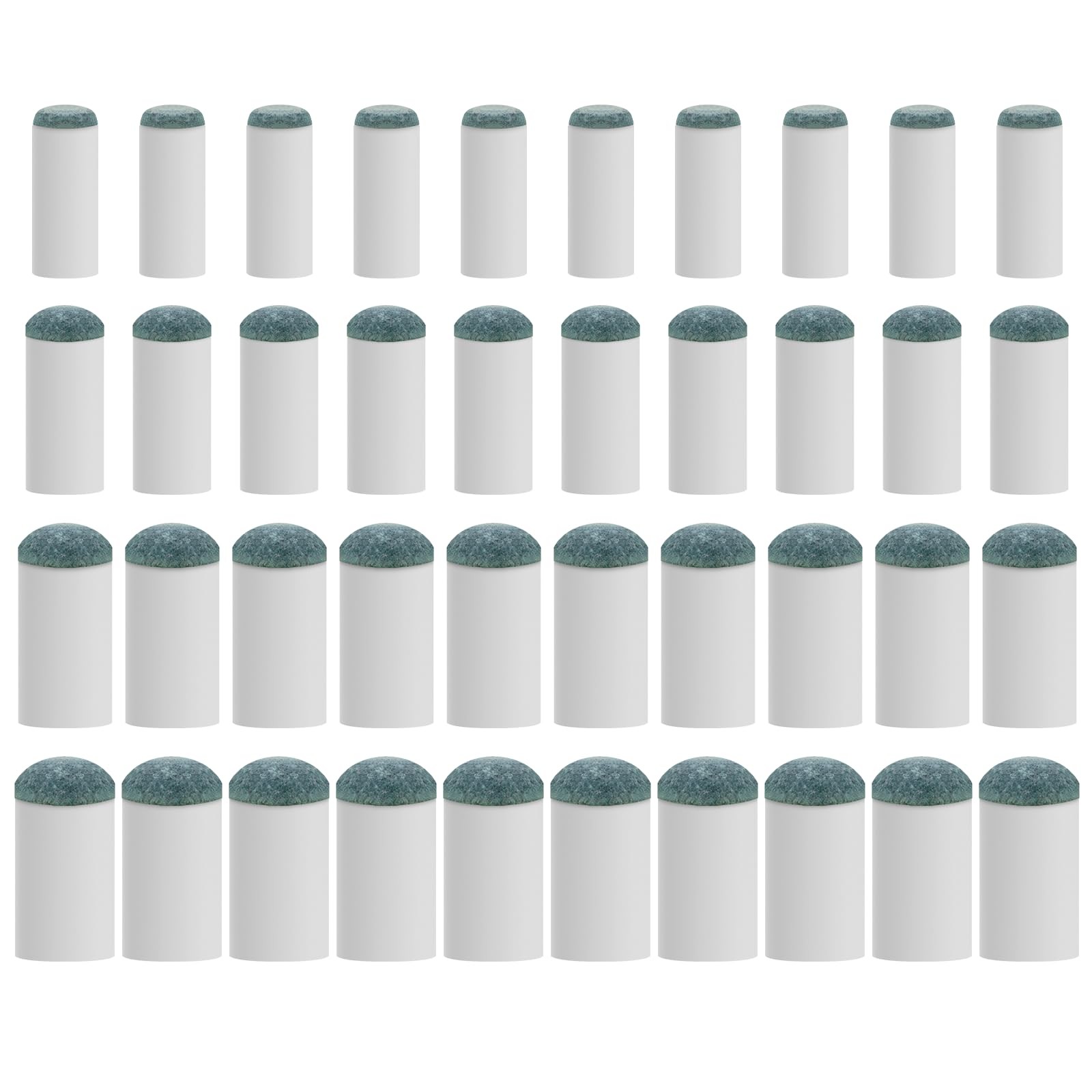 40 Pcs Slip-On Pool Cue Tips Replacement Kit - 4 Sizes, No Glue, Fast-Fix