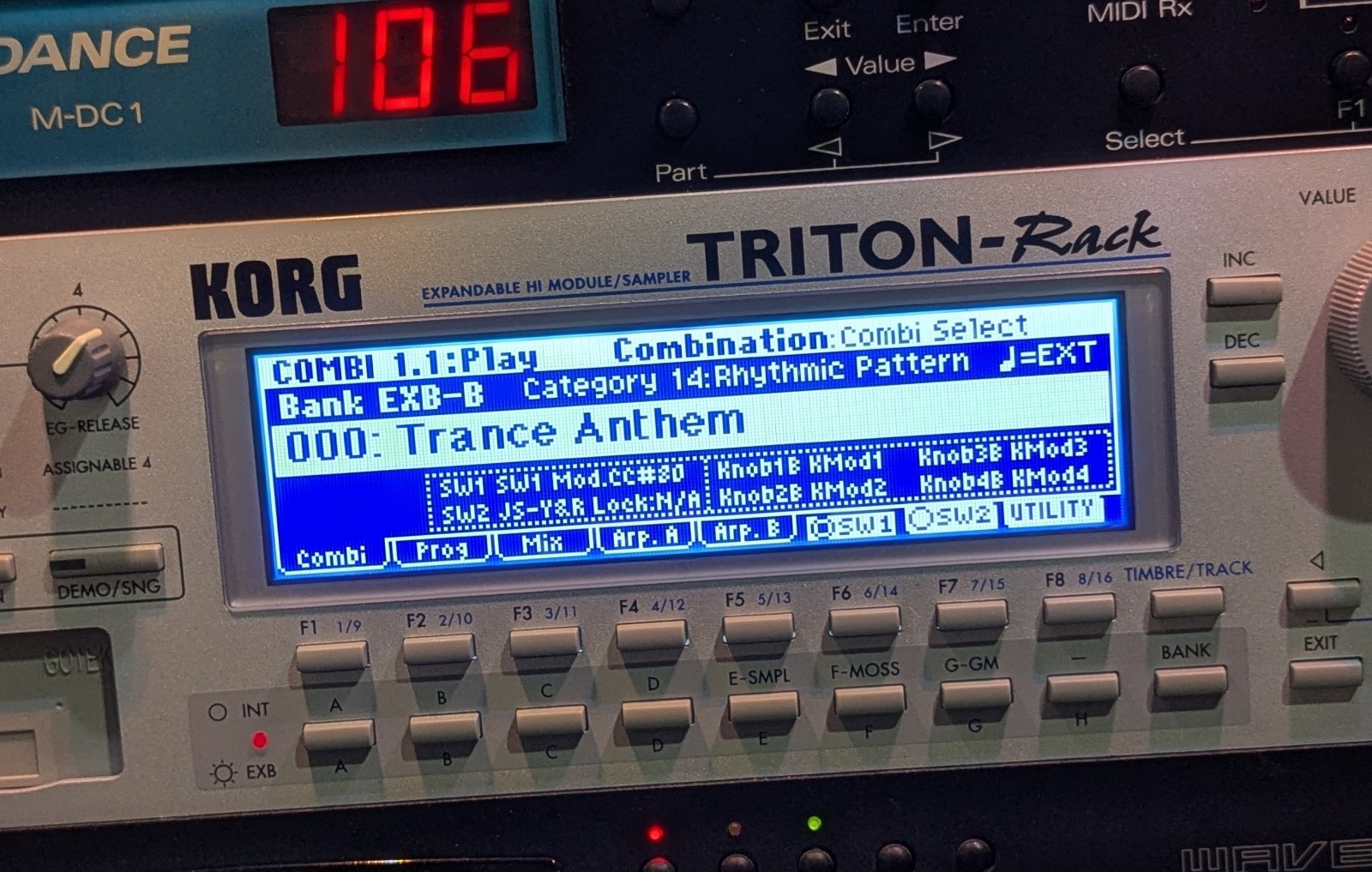 KORG TRITON Rack LUX Custom ASTN LED Display !