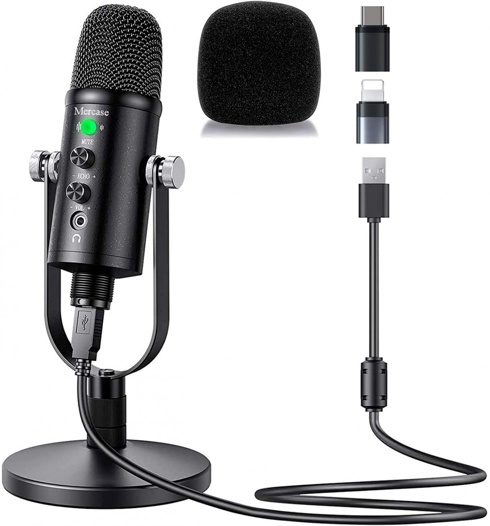Mercase USB Condenser Microphone Compatible with...