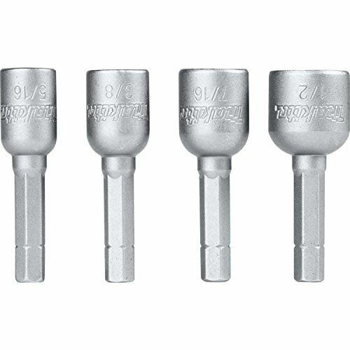 Makita B-59265 4 Pc. Magnetic Nutsetter Set, 5/16", 3/8", 7/16", 1/2"