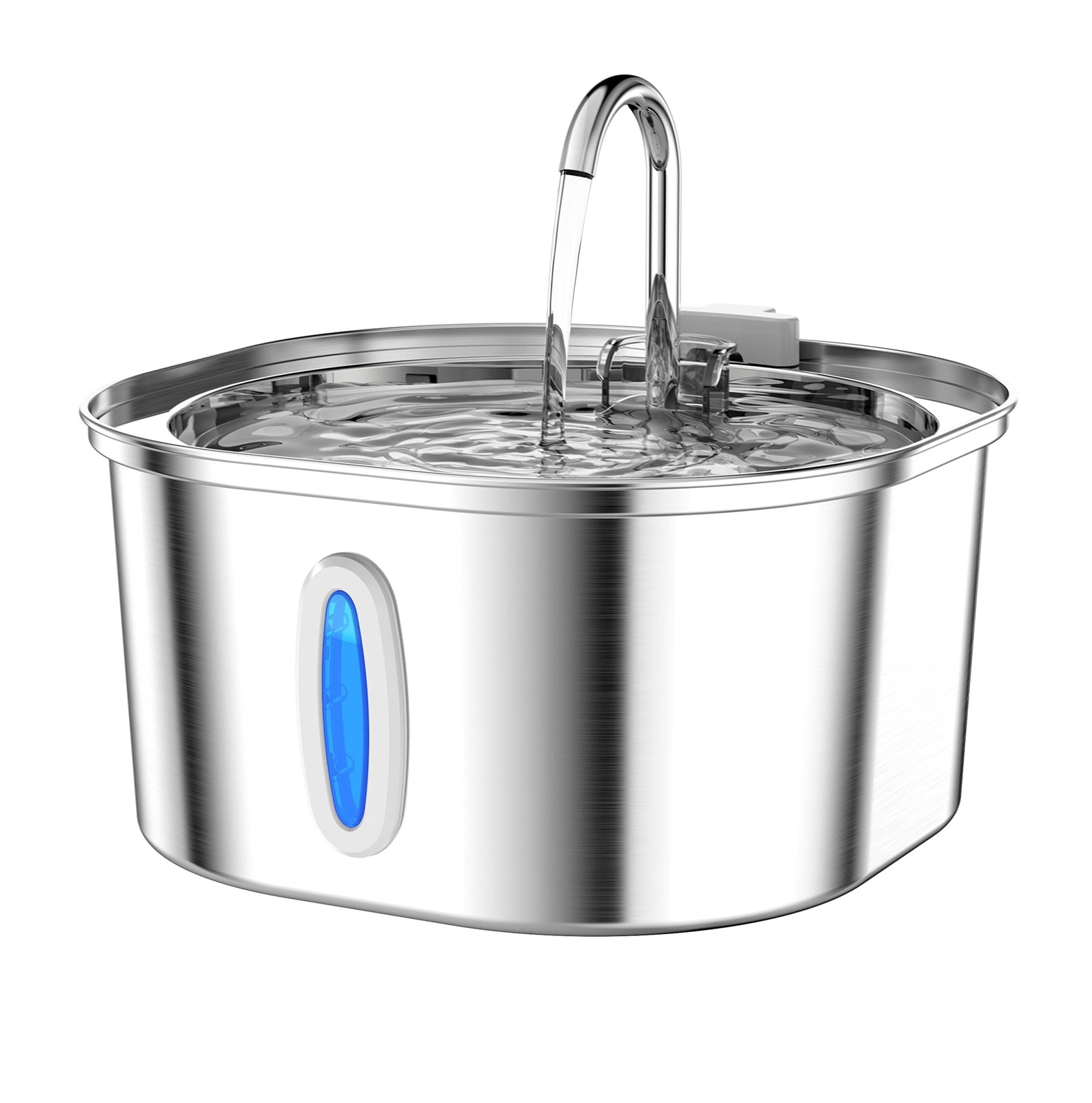 Stainless Steel Cat Water Fountain, 3.2L/108oz Cat Water Dispenser with Ultra...
