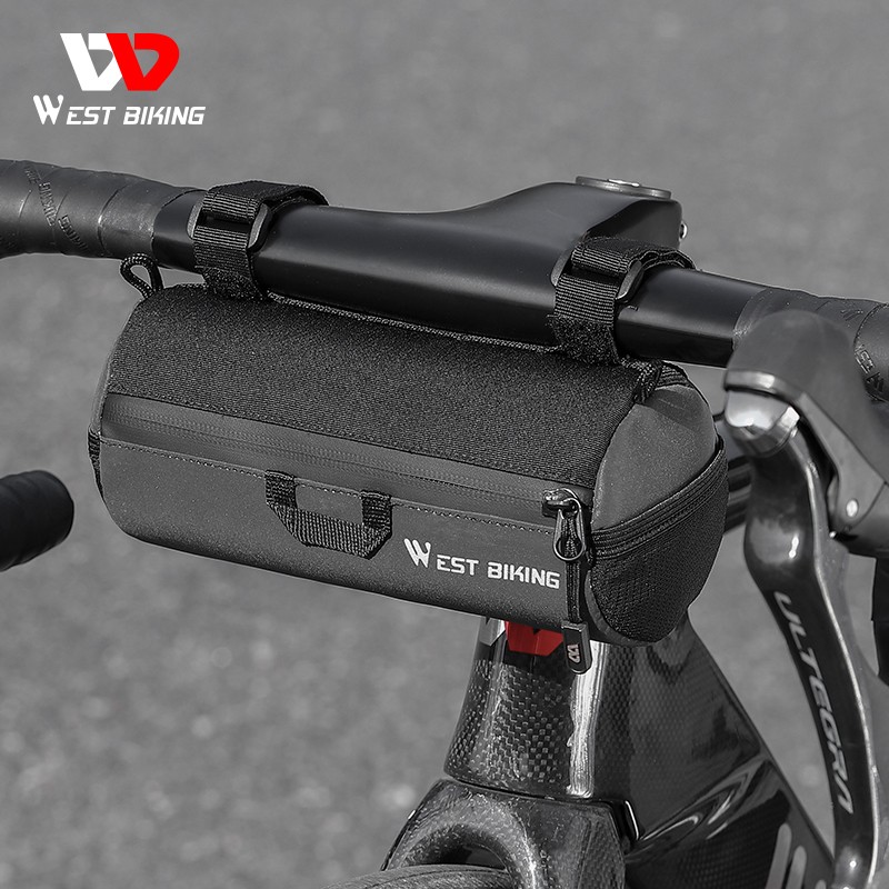 Bicycle Handlebar Mountain Road Bike Storage Bag Reflective with Shoulder Strap