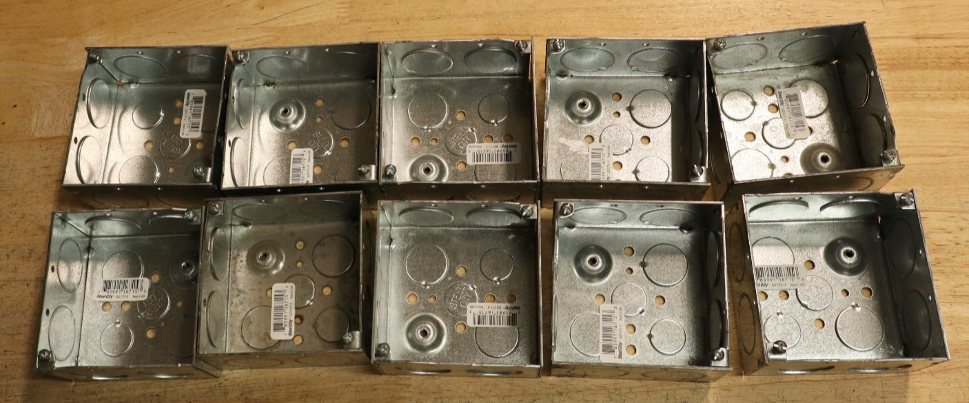Lot of 10 52171-1 STEEL-CITY STEEL SQUARE ELECTRICAL BOX THOMAS & BETTS