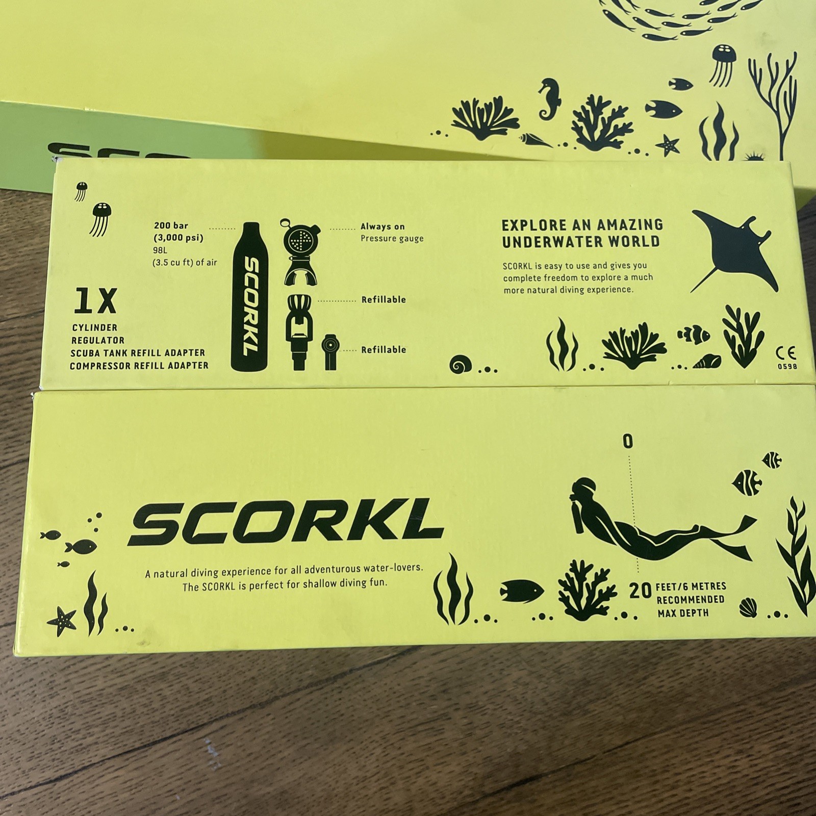 Scorkl Scuba (2) Regulator Tanks and Pump Bundle Pack