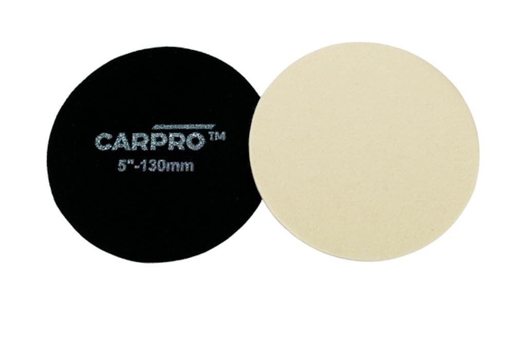 CARPRO Glass Polishing Pad - Polish Scratches 5 inch (Pack of 1), White