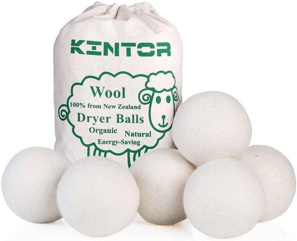 Wool Dryer Balls XL 6 Pack 2.95" 100% New Zealand Wool Organic Fabric Softener