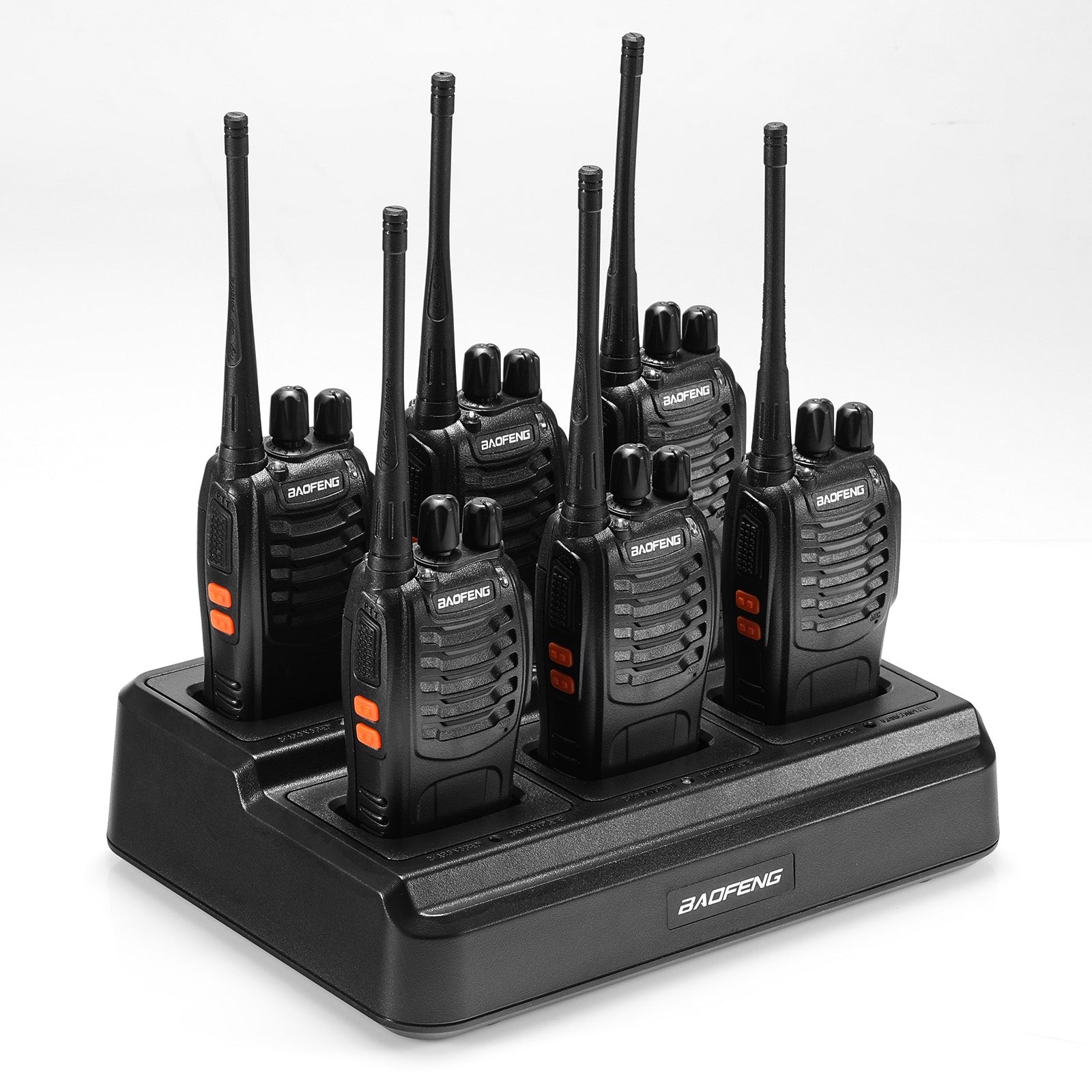 Baofeng BF-888S (6-Pack): UHF 5W Radios, 16CH, Bulk Charger & Flashlight Include