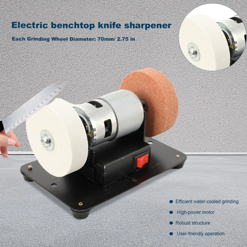 Electric Benchtop Grind Sander Adjustable Variable Speed Table Grinding Machine