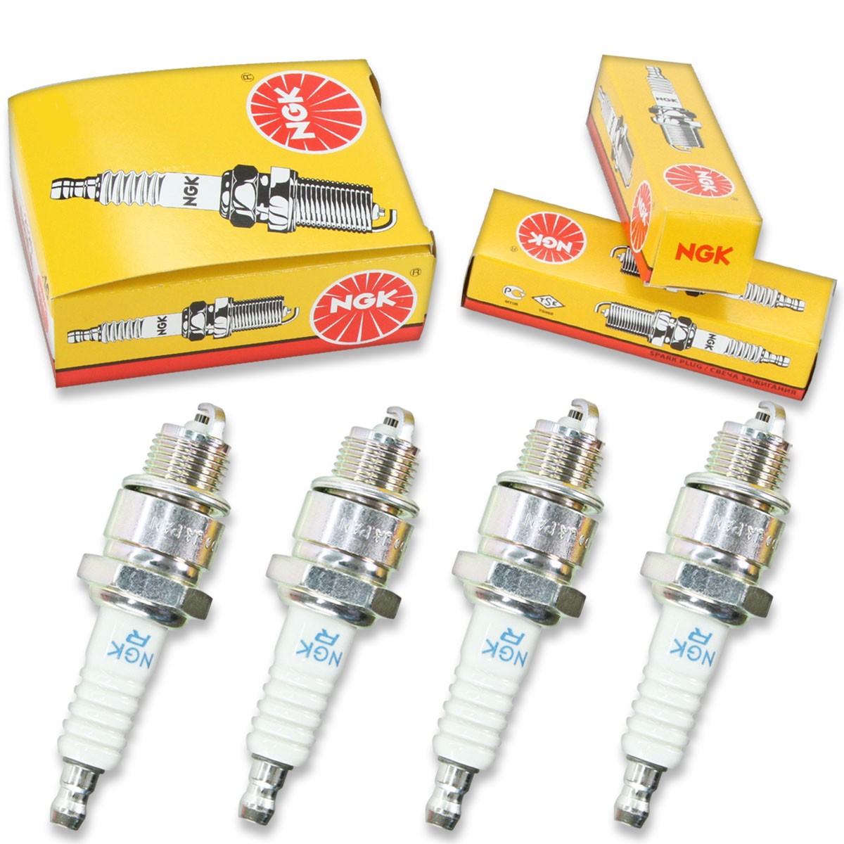 4pcs 99-01 E-TON Thunder 90 NGK Standard Spark Plugs 83cc 5ci Kit Set Engine vh