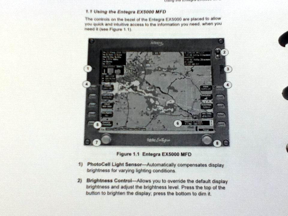 Entegra EX5000C Multi-Function Display in Cirrus SR20 & SR22 Pilot's Guide