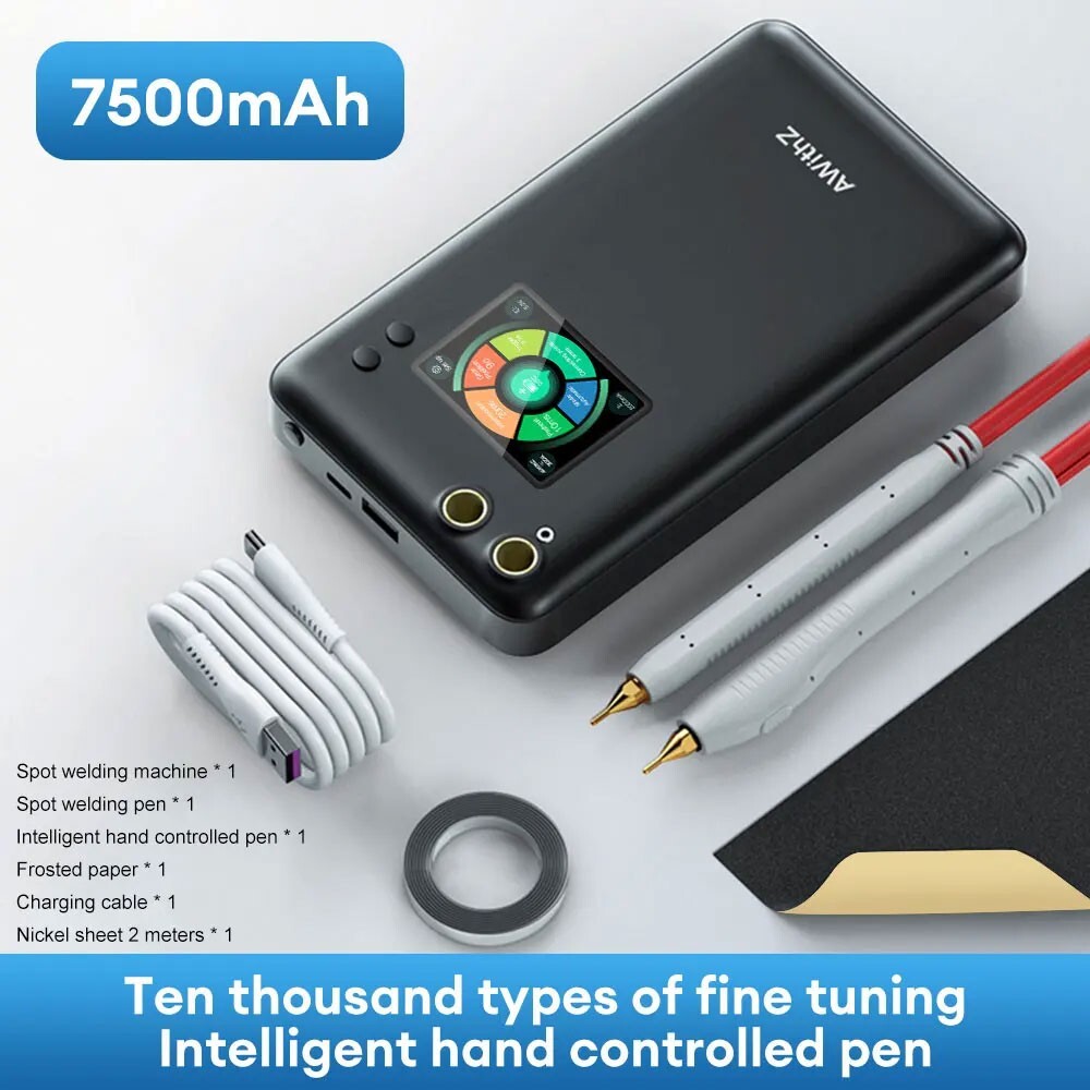 AWITHZ U3 Enhanced Version 2" 7500mAh Spot Welder w/ Hand Controlled Welding Pen
