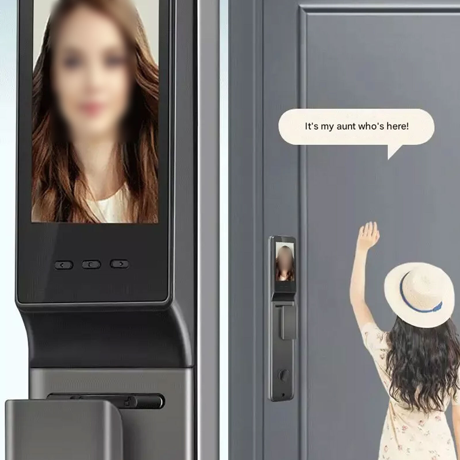 3D face Wifi Digital Smart Lock Fingerprint Visual Intercom Security Door Lock