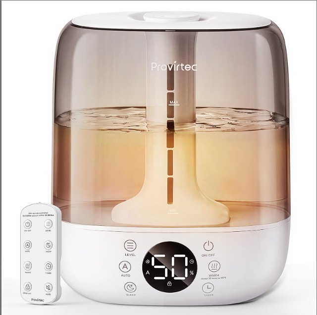 Provirtec 6L Self-Cleaning Humidifier for Large Room, Warm & Cool Mist NIB