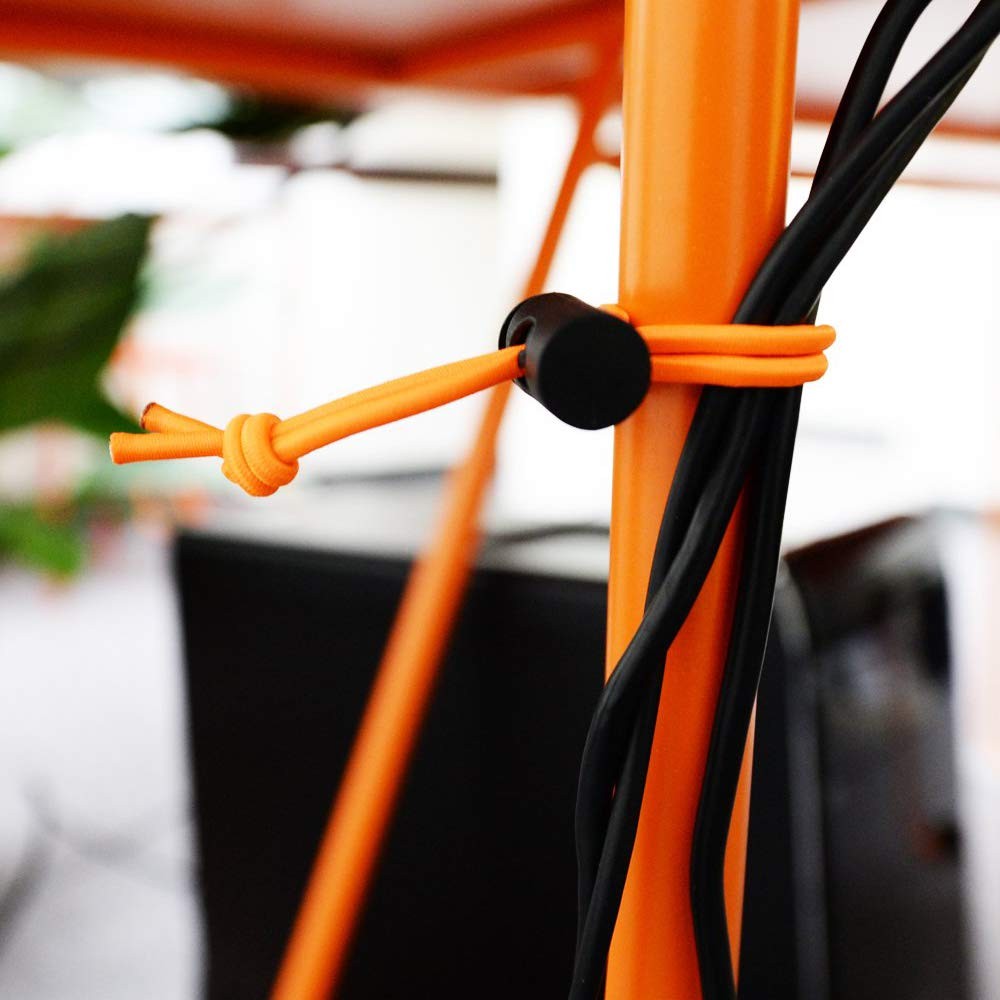 Multipurpose Extra Thick Elastic Cable Tie and Organizer, Adjustable Cable St...