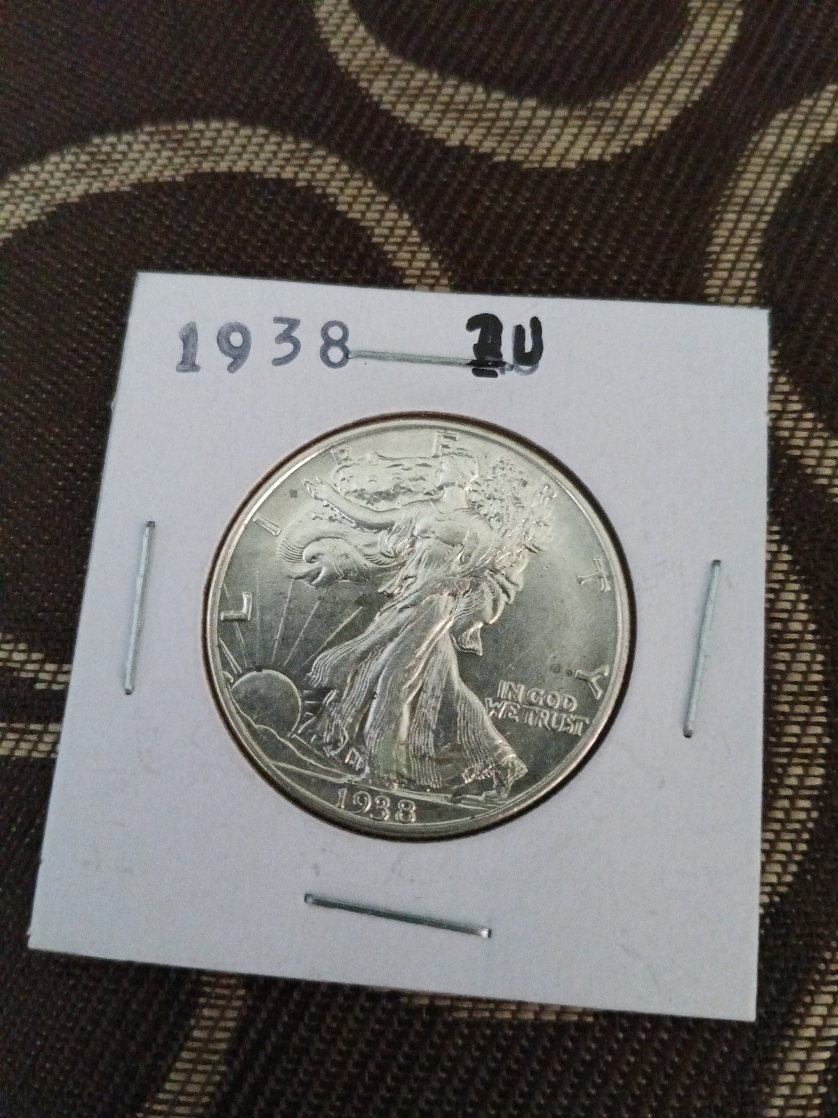 1938 SILVER WALKING LIBERTY HALF DOLLAR AU/UNC