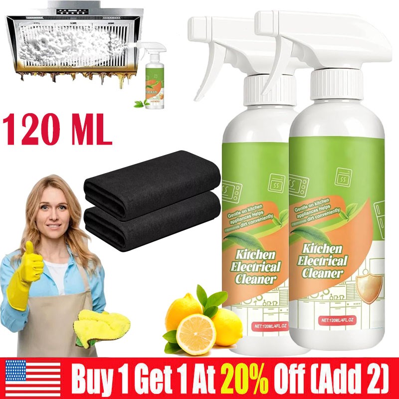 2 PCS Electrolyzed Ion Kitchen Cleaner Spray, Cleanse Kitchen Appliance Cleaner