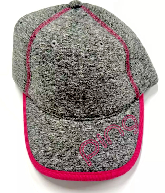 Ping Golf Hat Adult Gray Pink Adjustable Hat Sample Golf Fitmax70