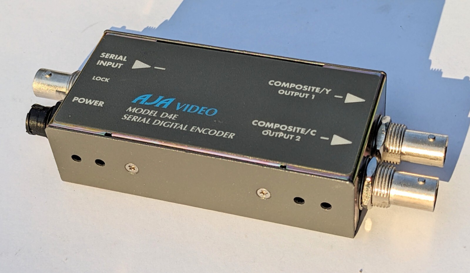 AJA D4E Serial Digital Video Encoder /Converter; SDI - 2 Composite Vid out NO PS