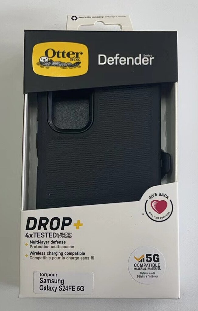 Defender Series Case With Belt Clip For Samsung Galaxy S24 FE 5G-Black