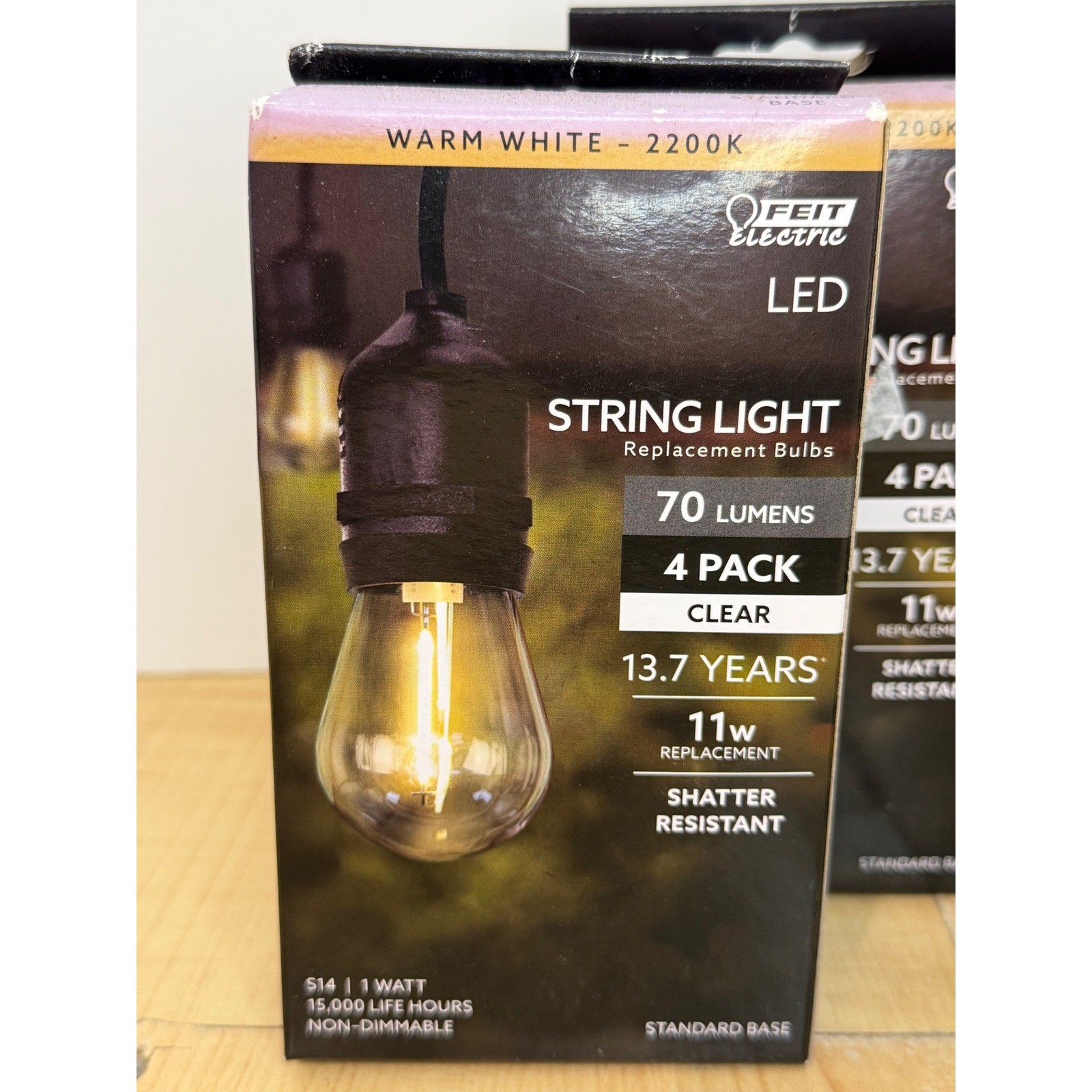 Feit Electric S14 LED String Light Replacement Bulbs 2200K Warm White 16 Pack
