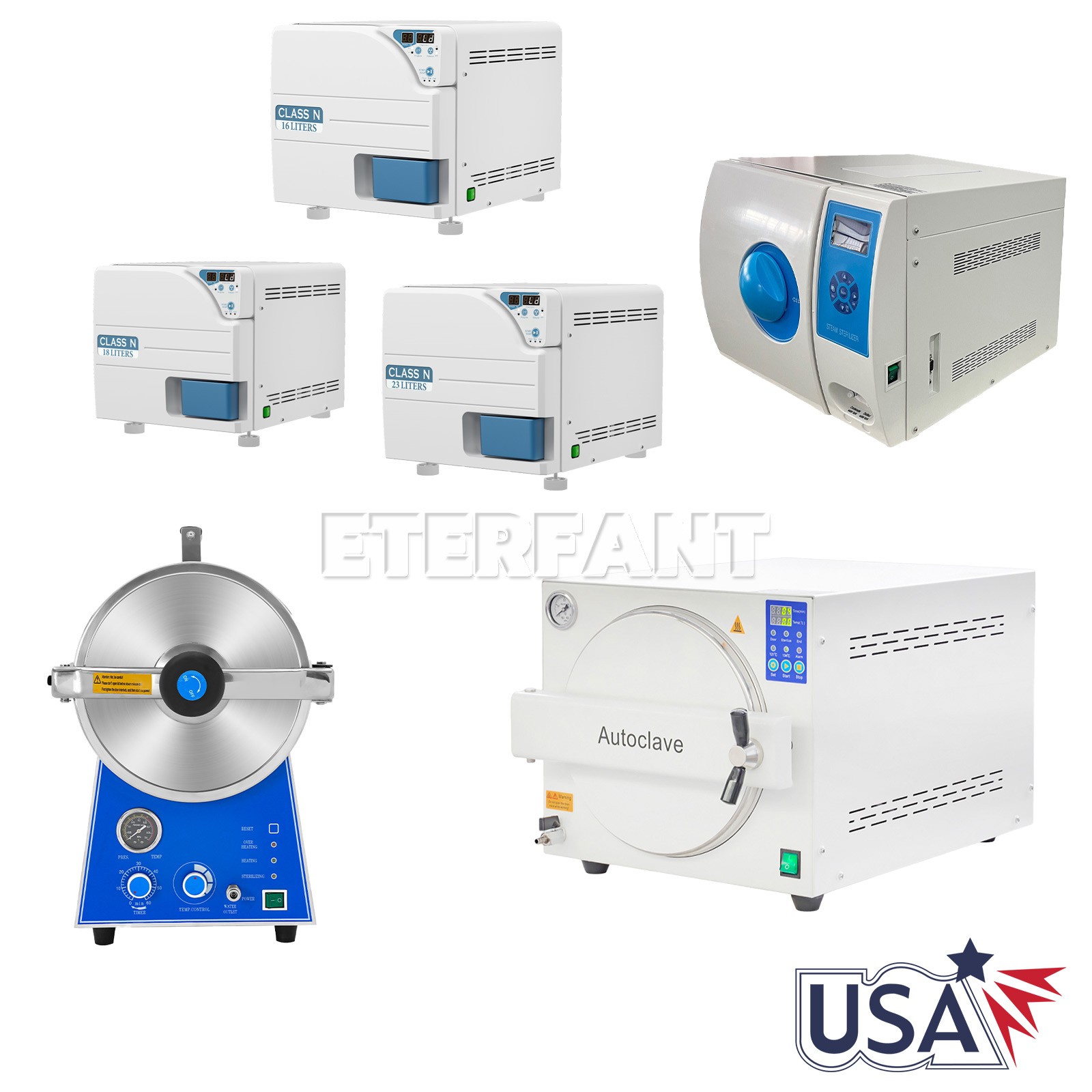 Dental Class N/B Autoclave Steam Sterilizer/Tabletop Medical Sterilizer 24L