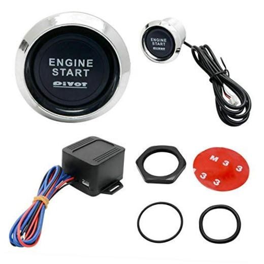 Push Start Button,  Car 12V LED Engine Start Push Button Switch Ignition Input
