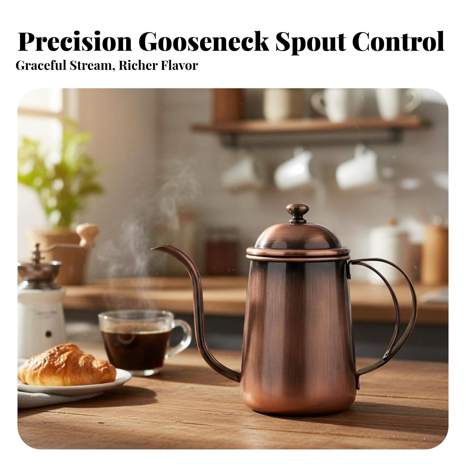Gooseneck Kettle Precise Pouring Pour over Coffee Kettle Controlled Water Flow