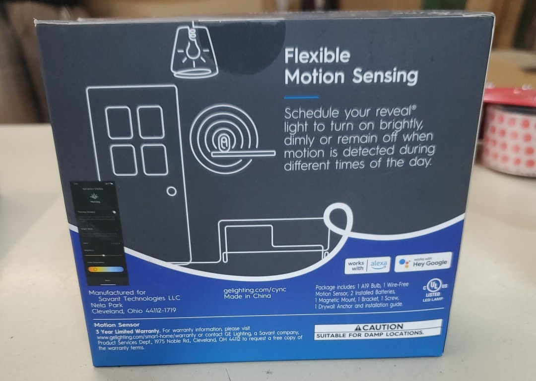 Cync GE Motion Sensing Starter Kit - Smart Multi Color Bulb & Motion Sensor