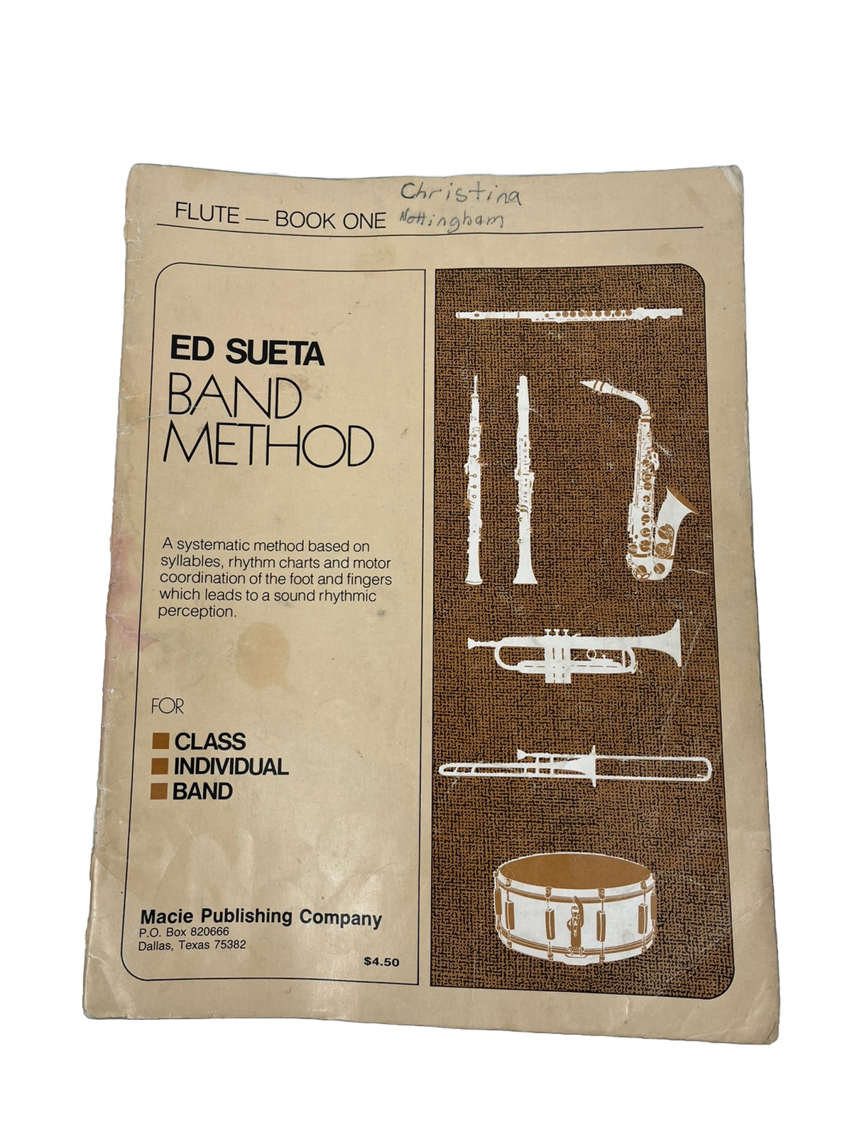 Ed Sueta Band Method Flute Book One~Systematic Method Based on Syllables