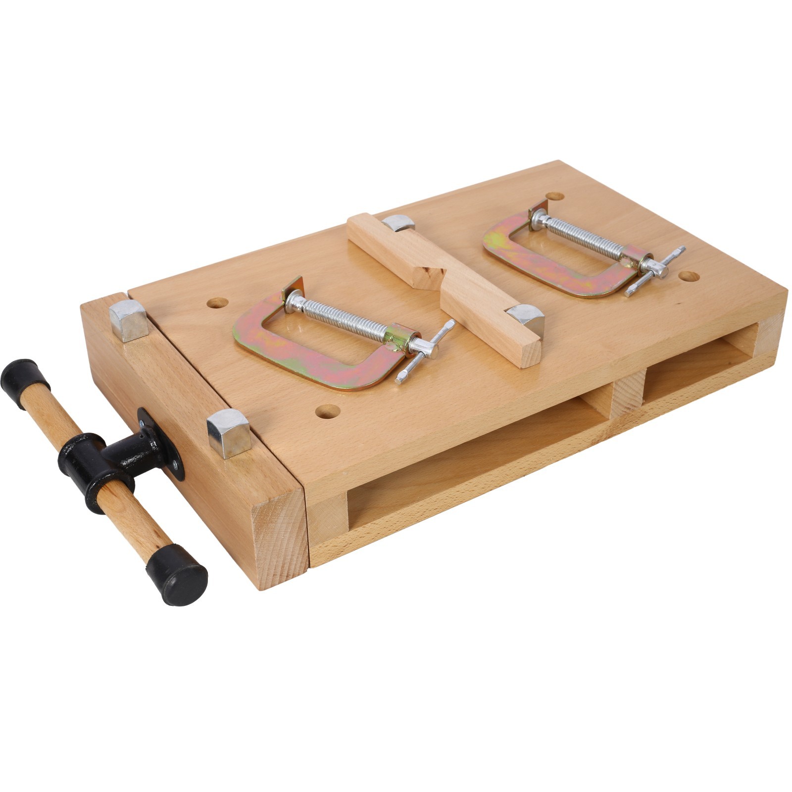 Portable Woodworking Bench Vise with Quick-Release & 2 G-Clips