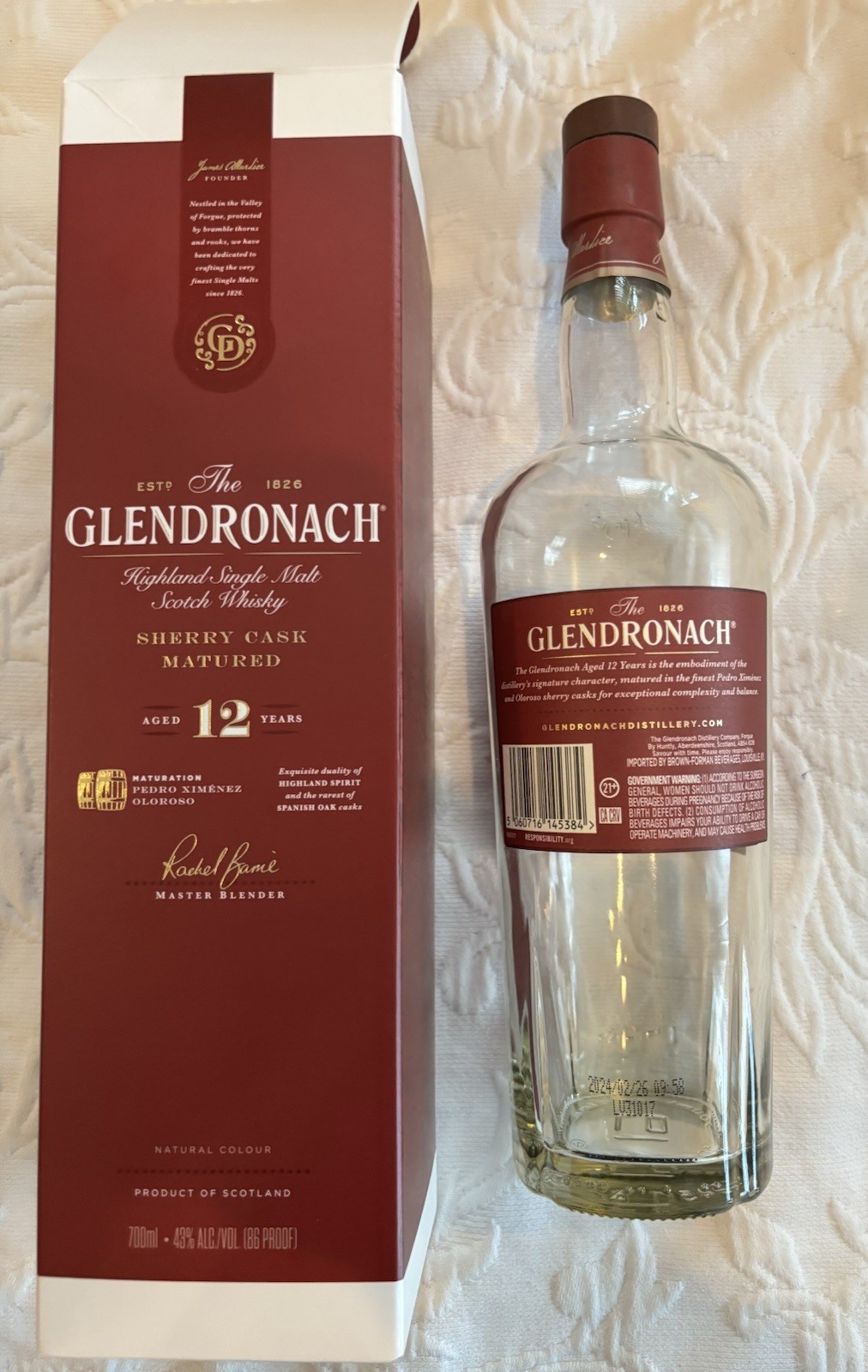 Glenrodach 12 Year Single Malt Scotch Whisky Empty Bottle Cork