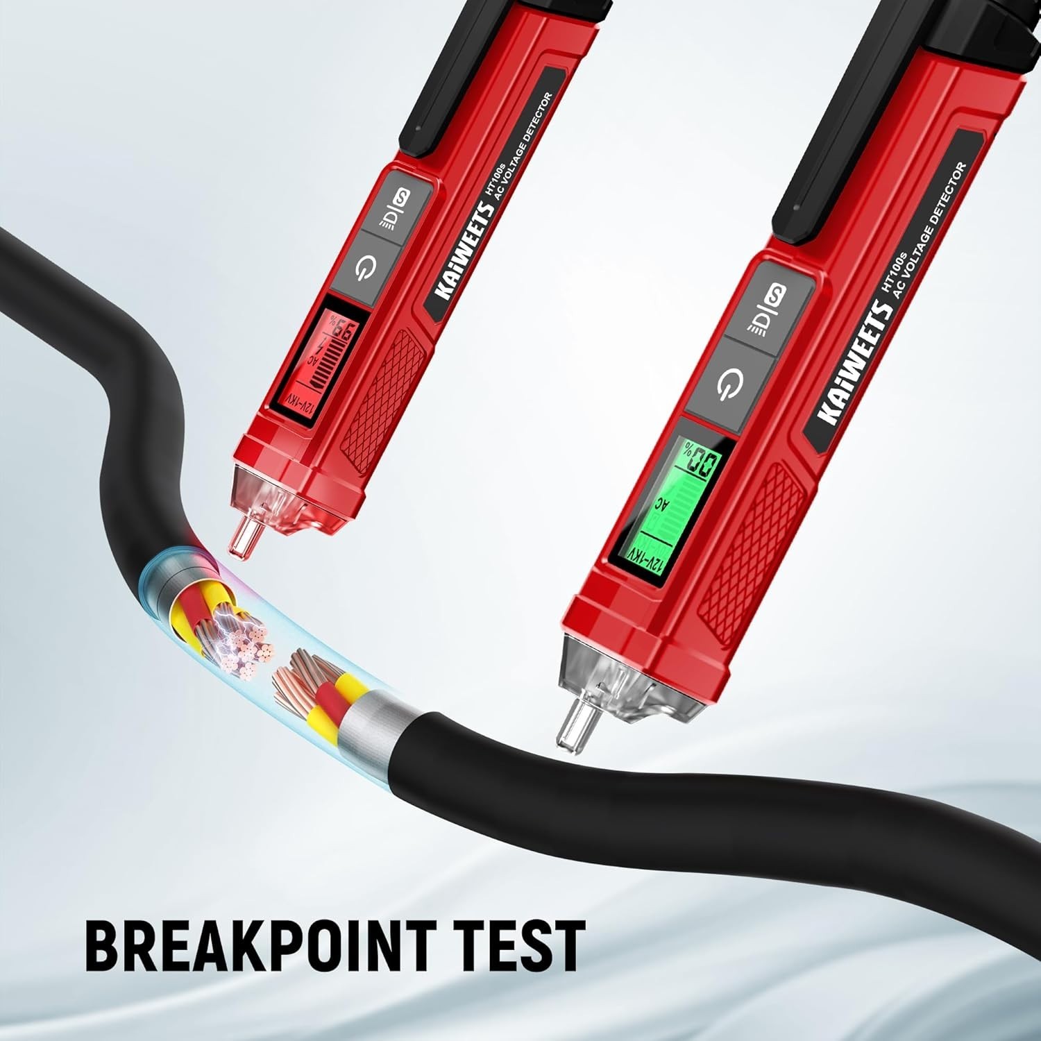 Dual Range Voltage Tester with Signal Percentage - Live/Null Wire Detection