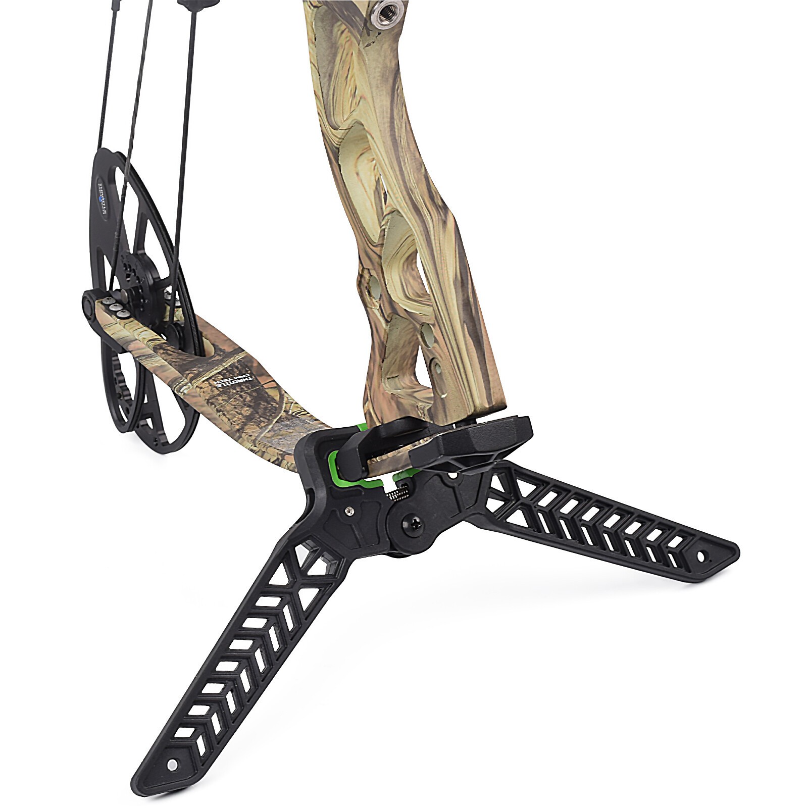 Archery Compound Bow Stand Holder Kick Rack Legs Bracket Bow Support Shooting