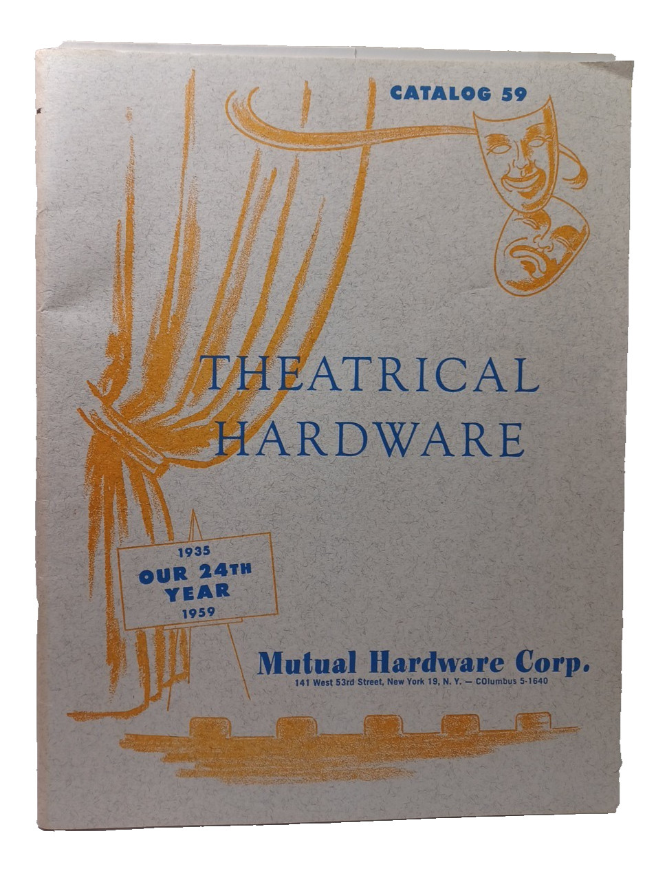 1959 Theatrical Hardware Catalog Mutual Hardware Corp 24th Year JRR24
