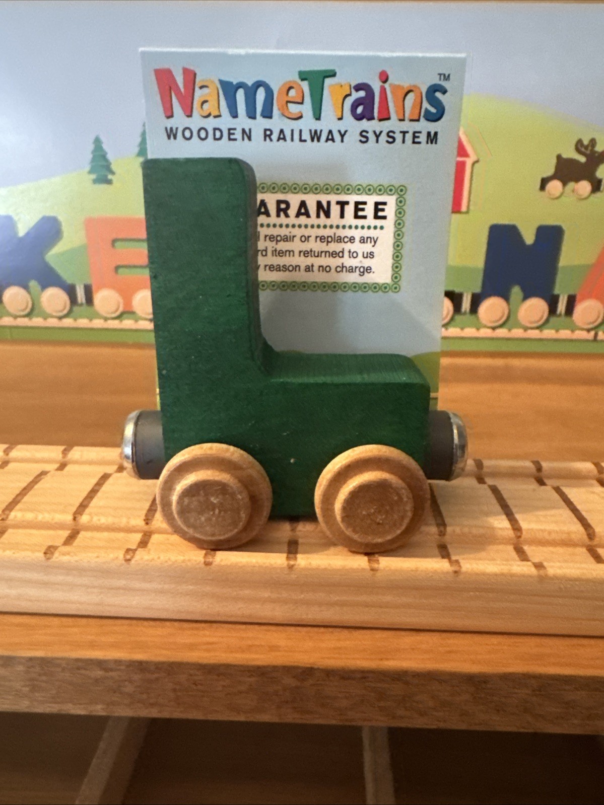 Maple Landmark Letter L Train Magnetic  Compatible With Brio /Thomas