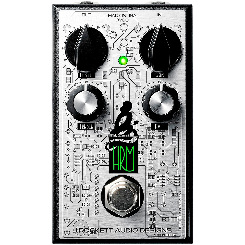 Rockett Pedals Hot Rubber Monkey (HRM) Overdrive Effects Pedal BlackSilver LN