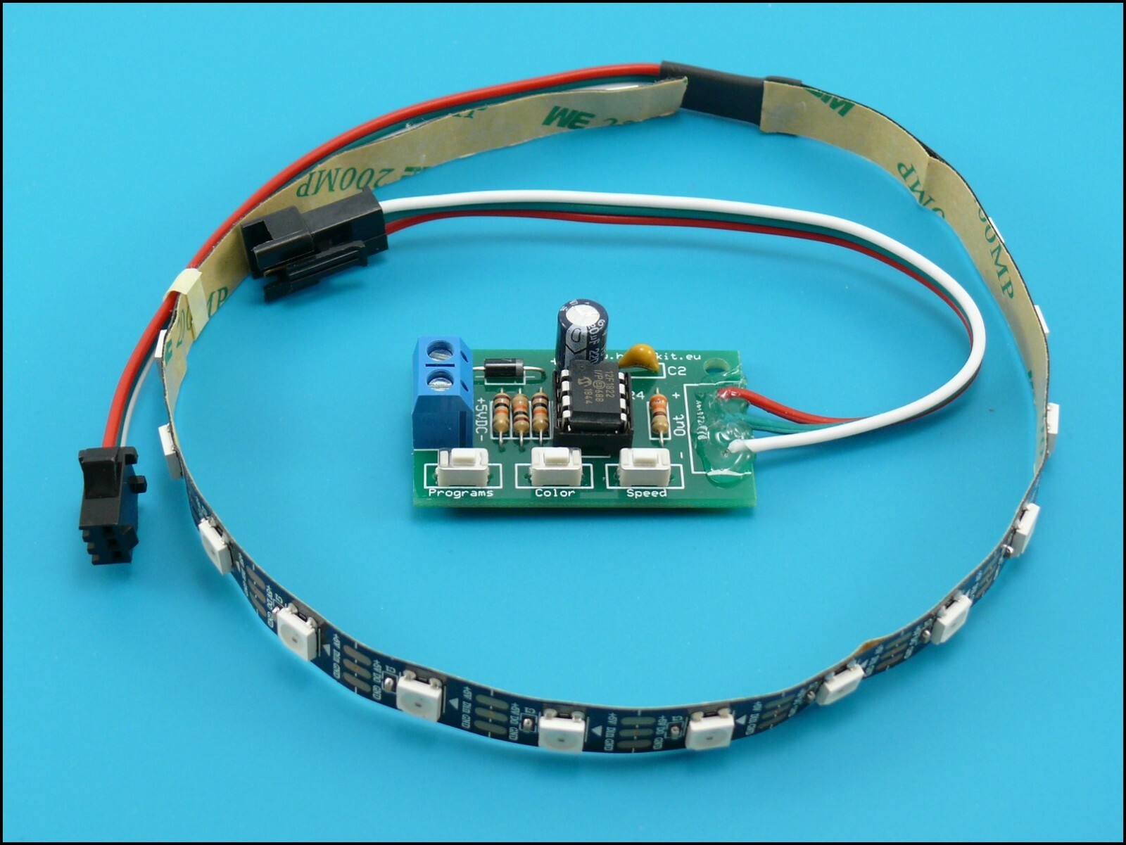 Knight Rider LED scanner 20 RGB WS2812B chaser HK9810
