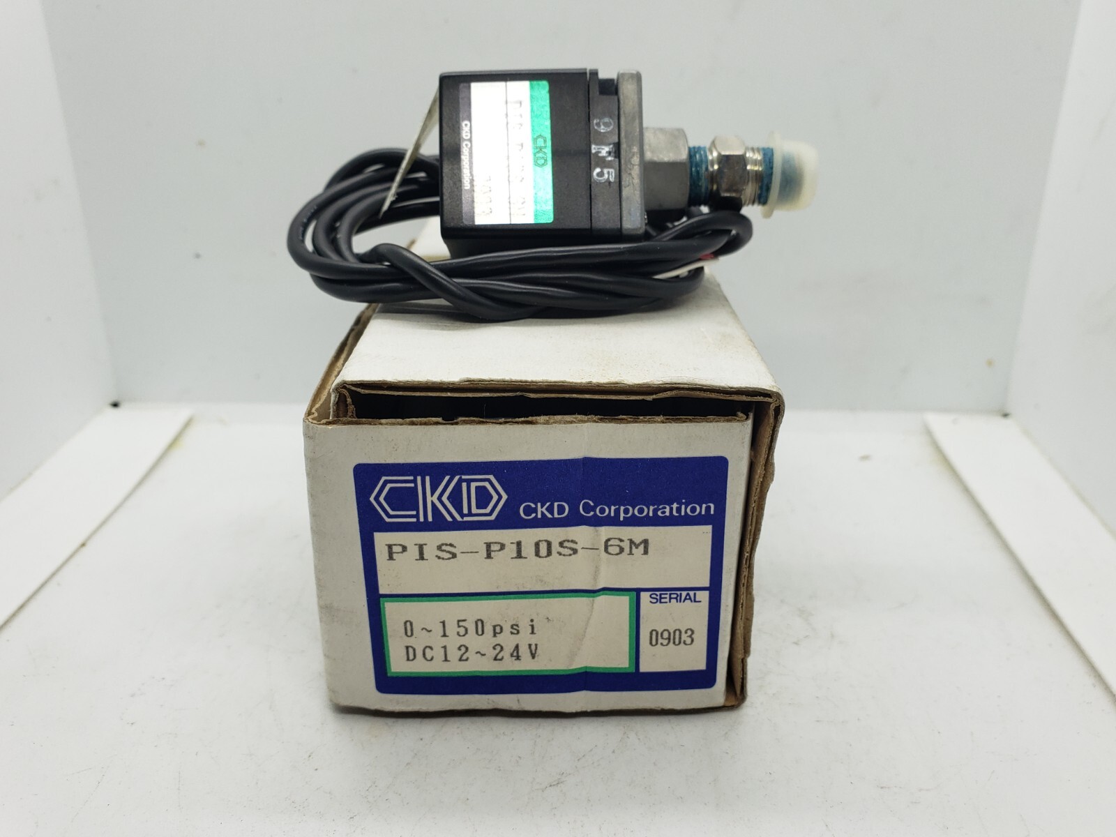 CKD PIS-P10S-6M DIGITAL PRESSURE SWITCH 150 PSI 12-24VDC NIB