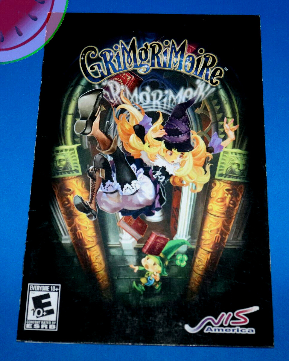 Genuine PLAYSTATION 2 PS2 Manual GRIMGRIMOIRE Instruction Booklet Registration